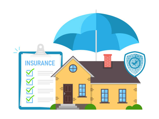 home insurance graphic with umbrella